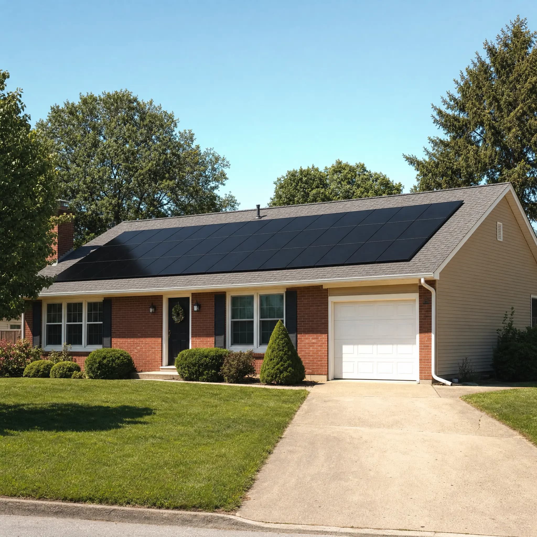 Home with rooftop solar installed by Spectrum Solar